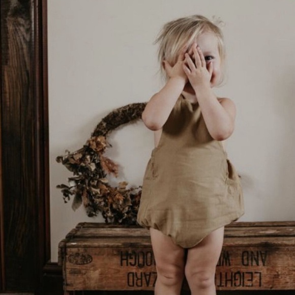 The Simple Folk Other - The Simple Folk // NWT Linen Overall Romper